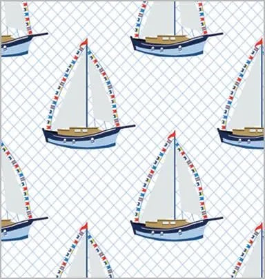 Sailboat Pattern Individual Sheets