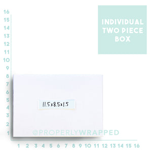 11.5x8.5x1.5 in. White Two-Piece Apparel Box