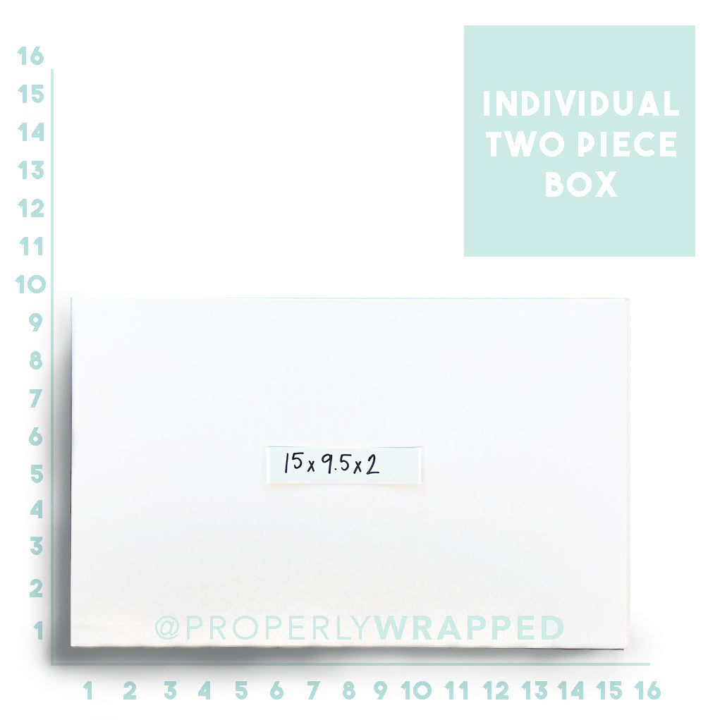 15x9.5x2 in. White Two-Piece Apparel Box