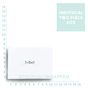10x7x1.5 in. White Two-Piece Apparel Box