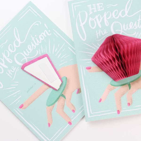 He Popped the Question Pop-Up Card