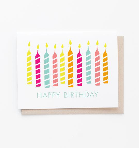 Happy Birthday Candles Birthday Card