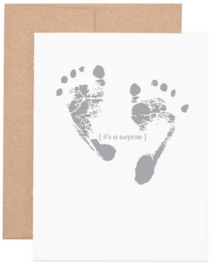 It's A Surprise Baby Greeting Card