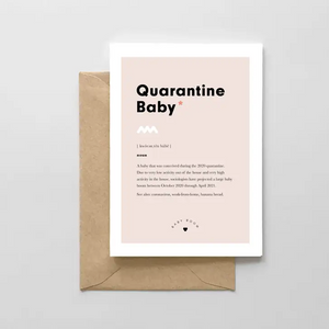 Quarantine Baby Definition Greeting Card
