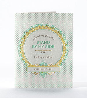 Delicate Details Bridesmaid Greeting Card