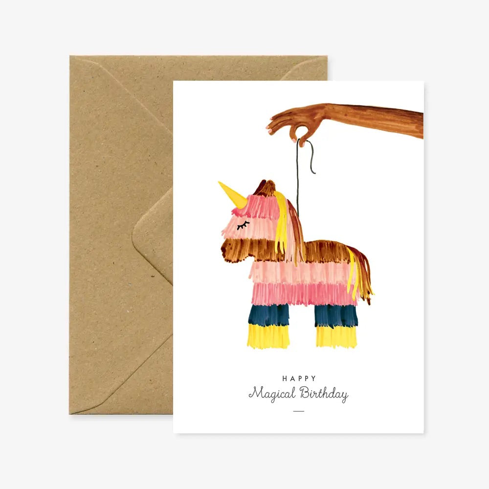 Happy Magical Birthday Piñata Greeting Card