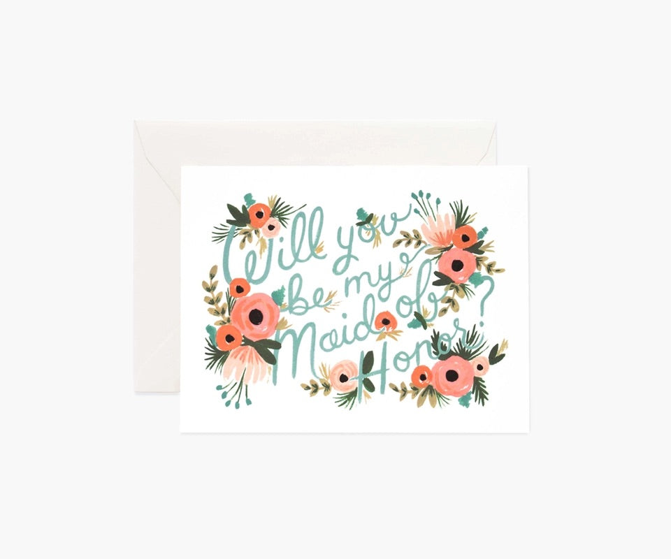Will You Be My Maid of Honor Greeting Card