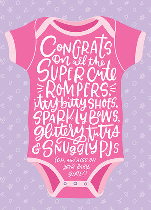 Congrats on Your Baby Girl Greeting Card