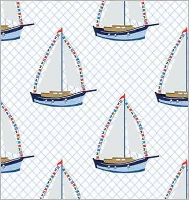 Sailboat Pattern Individual Sheets – Properly Wrapped
