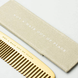 Not a Hair Out of Place Brass Comb