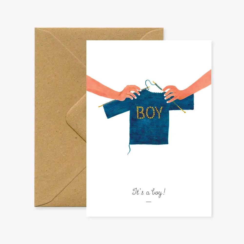 It’s a Boy Sweater Greeting Card