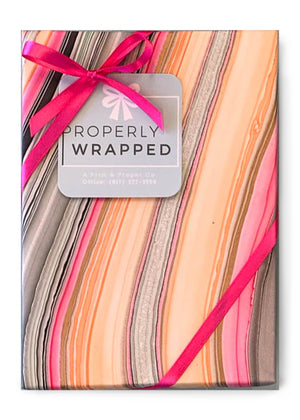 Marbled Iris, Raspberry and Apricot Gift Wrap Sheet